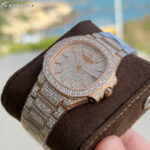 Patek Philippe Nautilus 7021 Full Diamond Women’s Watch – GR Limited Edition | 100% Natural Moissanite | Free Travel Box - Image 4