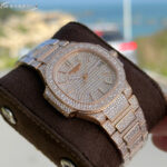 Patek Philippe Nautilus 7021 Full Diamond Women’s Watch – GR Limited Edition | 100% Natural Moissanite | Free Travel Box - Image 5
