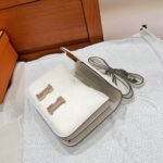 Constance i2 Bag – Nata with Rose Gold Hardware, 19×15×4 cm, Epsom Leather from France - Image 9