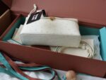 Extra Pocket L19 Clutch – Whispering White with Sun Gold, Genuine Ostrich Leather, 11x19x6.5 cm - Image 8