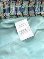 Apple Green Handwoven Tweed Jacket with Signature Lion Buttons – 25A-Inspired Luxury Edition - Image 9
