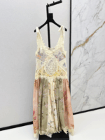 ZimmenM Embroidered Lace Resort Slip Dress – Early Autumn Elegance