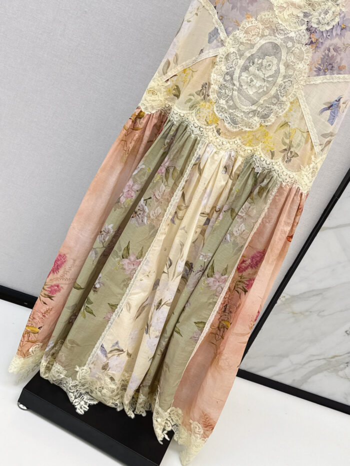 ZimmenM Embroidered Lace Resort Slip Dress – Early Autumn Elegance - Image 7