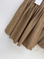 Elegant Contrast-Trim Wool Tweed Set – Blazer & Pleated Skirt | Fall/Winter Collection - Image 6