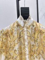 ZimmenM Baroque-Inspired Luxury Resort Set – Embroidered Blouse & Fitted Skirt - Image 3