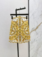 ZimmenM Baroque-Inspired Luxury Resort Set – Embroidered Blouse & Fitted Skirt - Image 9