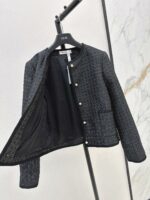 Dior Black & Gold Cannage Quilted Boxy Jacket – Pearl Button Detail - Image 5