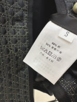Dior Black & Gold Cannage Quilted Boxy Jacket – Pearl Button Detail - Image 6