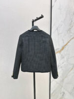 Dior Black & Gold Cannage Quilted Boxy Jacket – Pearl Button Detail - Image 7