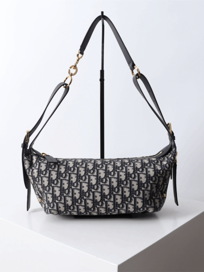 D-Journey Small Bag – Blue Lambskin, 25.5 × 14.5 × 14 cm, 2025 Spring-Summer Collection - Image 1
