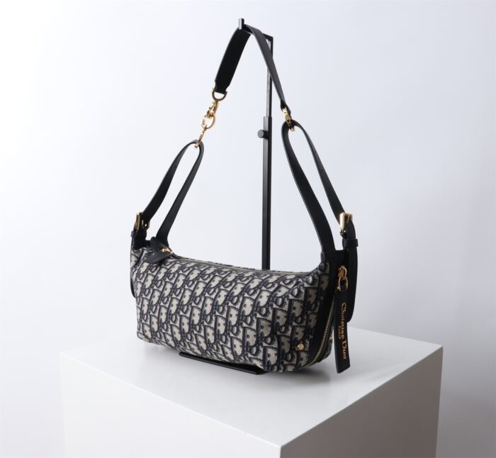 D-Journey Small Bag – Blue Lambskin, 25.5 × 14.5 × 14 cm, 2025 Spring-Summer Collection - Image 4