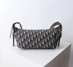 D-Journey Small Bag – Blue Lambskin, 25.5 × 14.5 × 14 cm, 2025 Spring-Summer Collection - Image 6