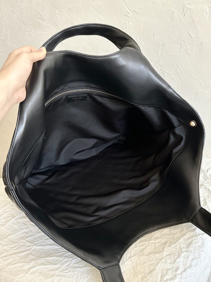 Oversized Nappa Leather Quilted Tote with Le Cassandre Accent – Antique Bronze Hardware - Image 9
