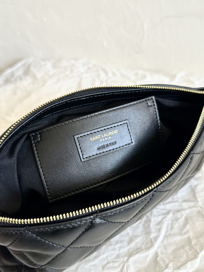 Oversized Nappa Leather Quilted Tote with Le Cassandre Accent – Antique Bronze Hardware - Image 11