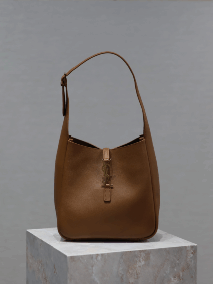 Mini 5 À 7 Soft Leather Bag – Caramel with Aged Brass Hardware, Cassandre Detail
