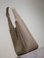 Large LE 5 À 7 Soft Leather Bag – Khaki with Aged Brass Hardware, Cassandre Closure - Image 3