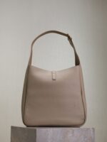 Large LE 5 À 7 Soft Leather Bag – Khaki with Aged Brass Hardware, Cassandre Closure - Image 8