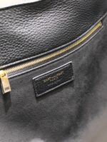 BEA Horizontal Tote Bag – Black with Aged Brass Hardware, Cassandre Closure - Image 8