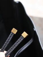 BEA Horizontal Tote Bag – Black with Aged Brass Hardware, Cassandre Closure - Image 9