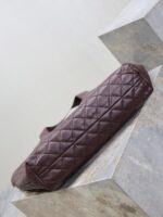 Oversized Nappa Leather Quilted Tote with Le Cassandre – Cabernet Red, Antique Bronze Hardware - Image 7