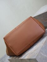 Luxury Y Initial Tote Bag – Diamond Red, Smooth Calf Leather with Suede Lining - Image 5