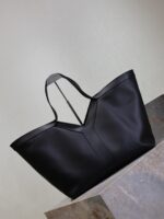 Luxury Y Initial Tote Bag – Black, Finely Grained Calf Leather with Suede Lining - Image 2