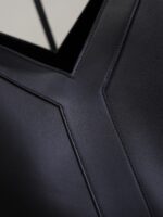 Luxury Y Initial Tote Bag – Black, Finely Grained Calf Leather with Suede Lining - Image 6