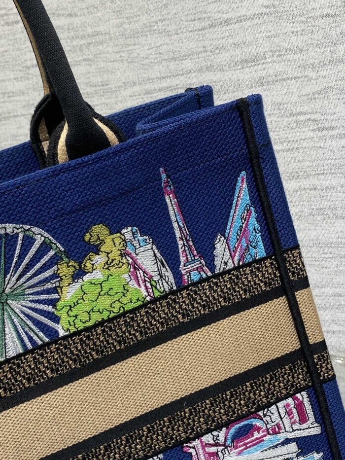 Summer Souvenir Capsule Tote Bag – Limited Edition Embroidered City Motif, Large Capacity - Image 5