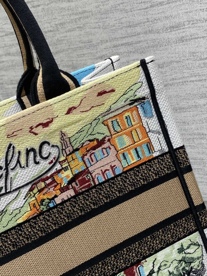 Summer Souvenir Capsule Tote Bag – Limited Edition Embroidered City Motif, Large Capacity - Image 5