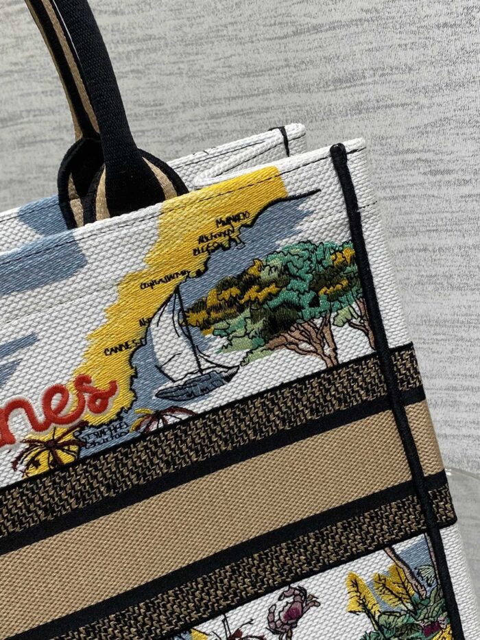 Summer Souvenir Capsule Tote Bag – Limited Edition Embroidered City Motif, Large Capacity - Image 5