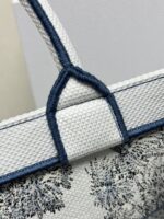 Medium Book Tote Bag – Bayadere & D-Stripes Embroidery, Palm Blue Edition (36cm) - Image 7