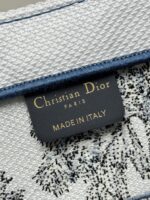 Medium Book Tote Bag – Bayadere & D-Stripes Embroidery, Palm Blue Edition (36cm) - Image 8