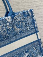 Summer Butterfly Embroidered Tote Bag – Blue, Large (36cm) - Image 5