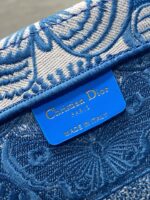 Summer Butterfly Embroidered Tote Bag – Blue, Large (36cm) - Image 9