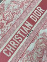 Medium Book Tote Bag – Dioriviera Edition, Light Rose Embroidery (36cm) - Image 2