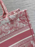 Medium Book Tote Bag – Dioriviera Edition, Light Rose Embroidery (36cm) - Image 5