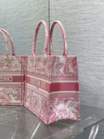 Medium Book Tote Bag – Dioriviera Edition, Light Rose Embroidery (36cm) - Image 6