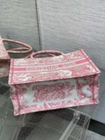 Medium Book Tote Bag – Dioriviera Edition, Light Rose Embroidery (36cm) - Image 7