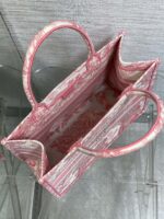 Medium Book Tote Bag – Dioriviera Edition, Light Rose Embroidery (36cm) - Image 8