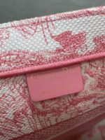 Medium Book Tote Bag – Dioriviera Edition, Light Rose Embroidery (36cm) - Image 9