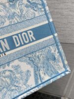 Dior Book Tote – Dioriviera Edition, Medium Size, Blue & White Tiger Embroidery - Image 3