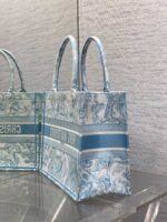 Dior Book Tote – Dioriviera Edition, Medium Size, Blue & White Tiger Embroidery - Image 6