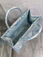Dior Book Tote – Dioriviera Edition, Medium Size, Blue & White Tiger Embroidery - Image 8