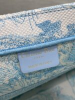 Dior Book Tote – Dioriviera Edition, Medium Size, Blue & White Tiger Embroidery - Image 9
