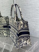 Medium Book Tote Bag – Dioriviera Edition, Blue Embroidery (36cm) - Image 6