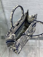 Medium Book Tote Bag – Dioriviera Edition, Blue Embroidery (36cm) - Image 8