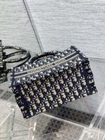 Dior Book Tote – Blue Oblique Embroidered, Multiple Sizes - Image 6