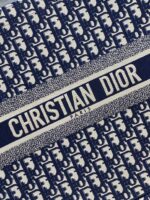 Dior Book Tote – Blue Oblique Embroidered, Multiple Sizes - Image 9