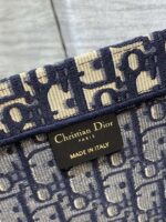 Dior Book Tote – Blue Oblique Embroidered, Multiple Sizes - Image 7