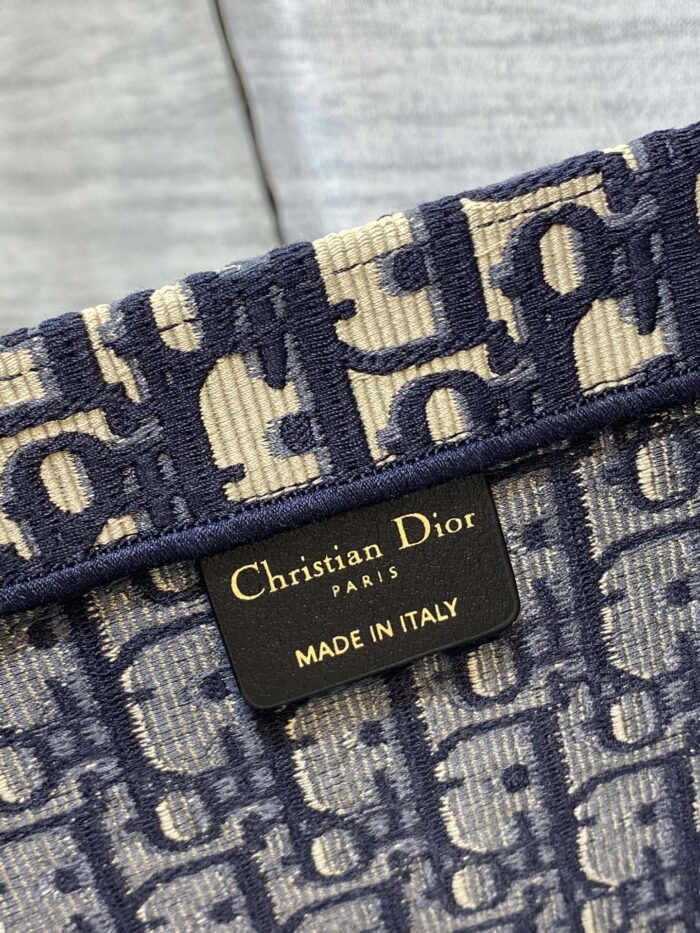 Dior Book Tote – Blue Oblique Embroidered, Multiple Sizes - Image 7